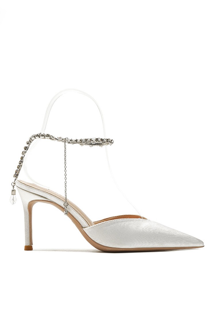 VANSA 8cm Faux Rhinestone Wedding High-heel Sandals VSW-P46