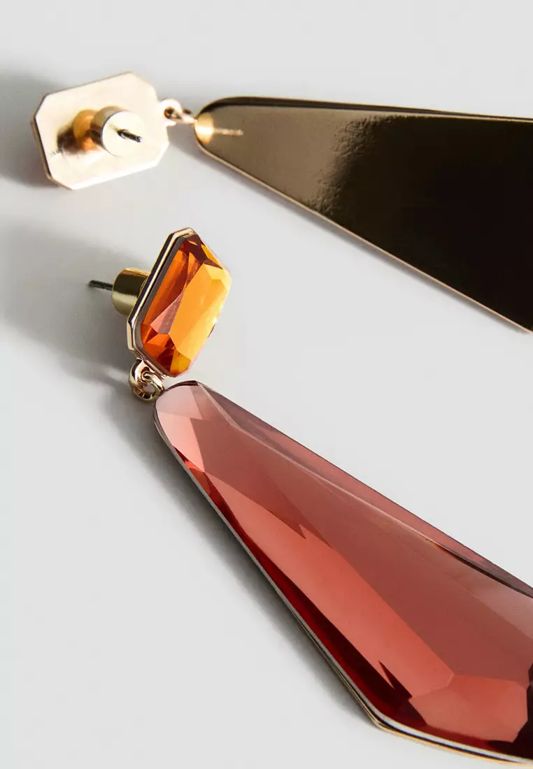 Bicolour Pendant Earrings