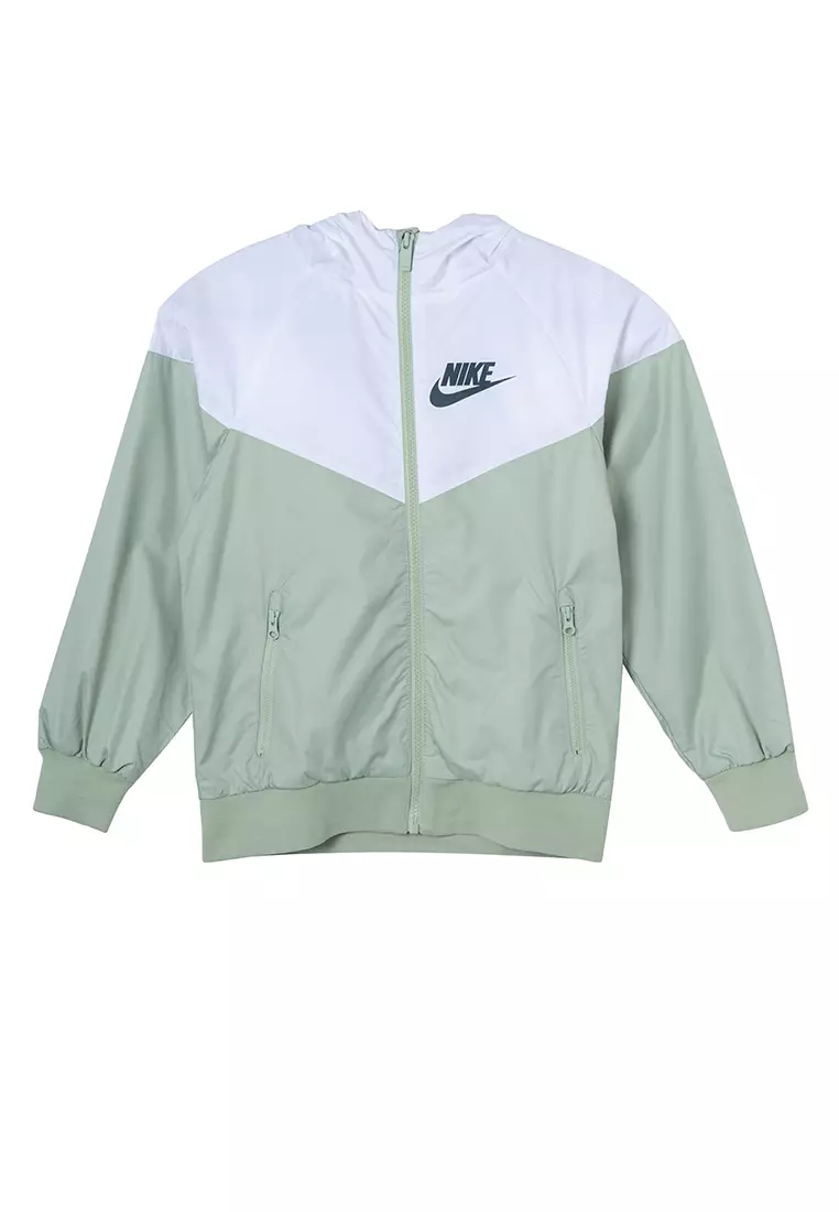 Nike Boys' Windrunner Jacket, Medium, Honeydew/Whte/Deep Jungle