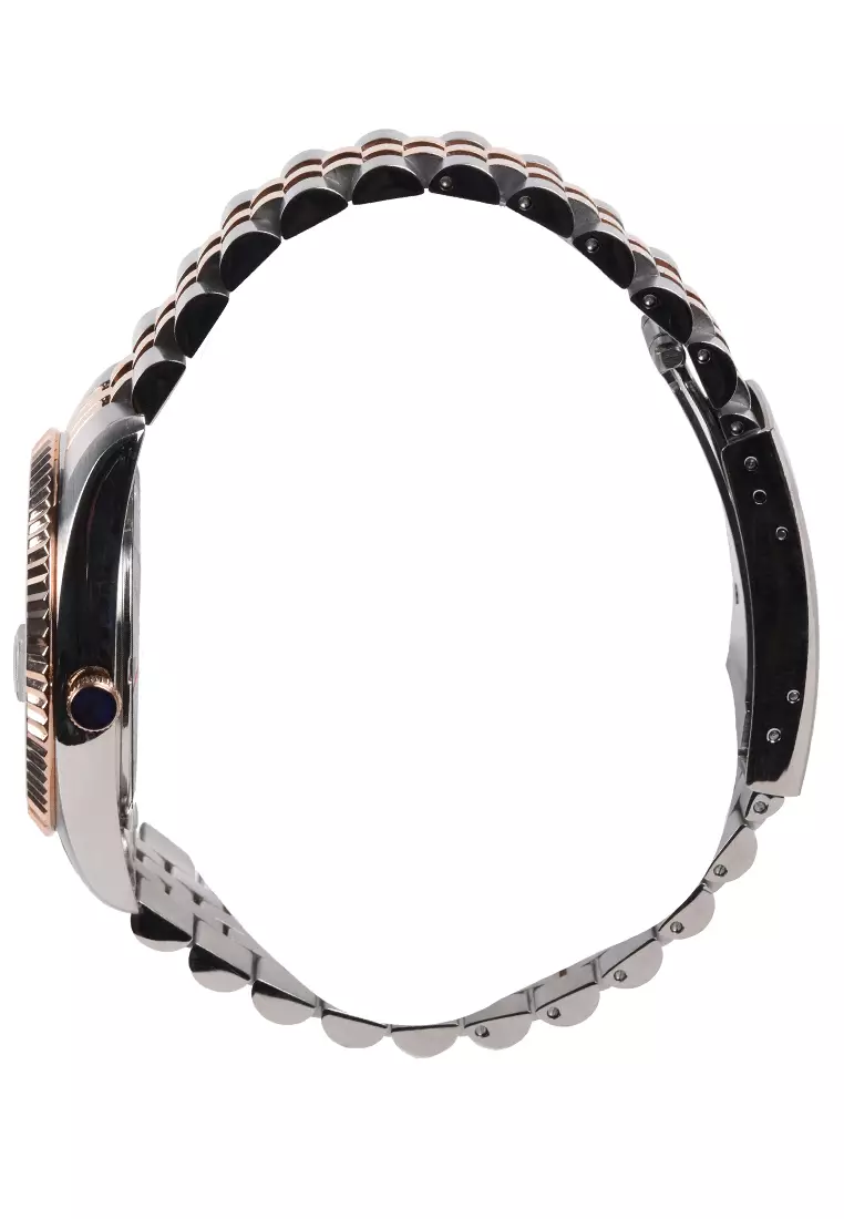 Bonia Diamond - Jam Tangan Pria - Silver Rosegold - Stainless Steel Bracelet - BNB10552-1633