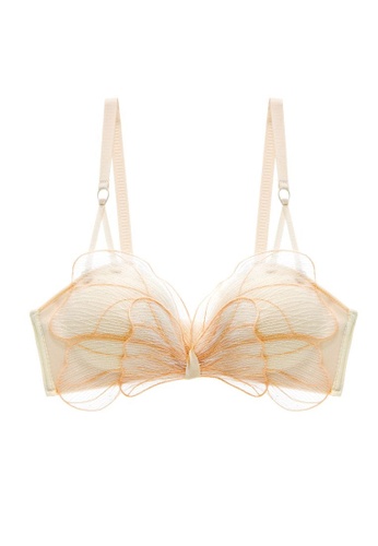 QuestChic white and brown and yellow and multi and beige and gold Claribell Angel’s Wing Strapless Push-Up Bra 8E355US3821359GS_1