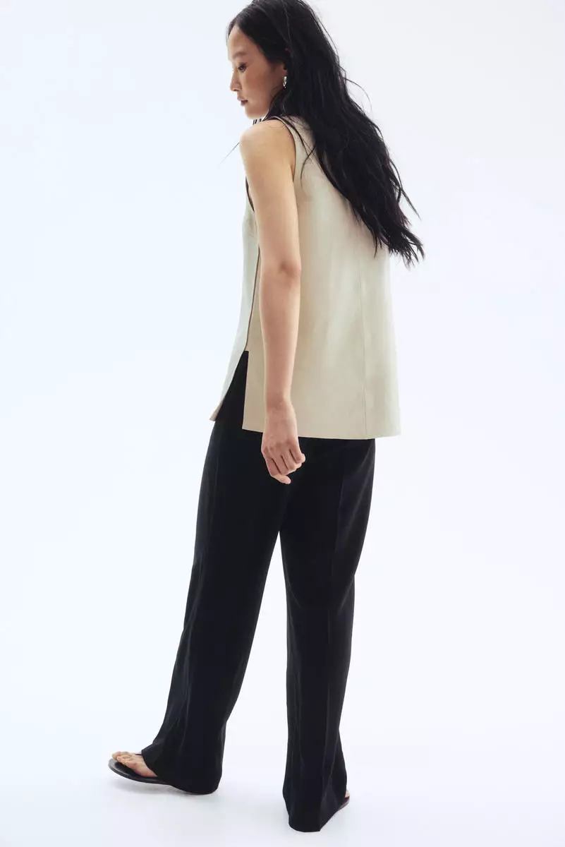 Straight crease-leg trousers