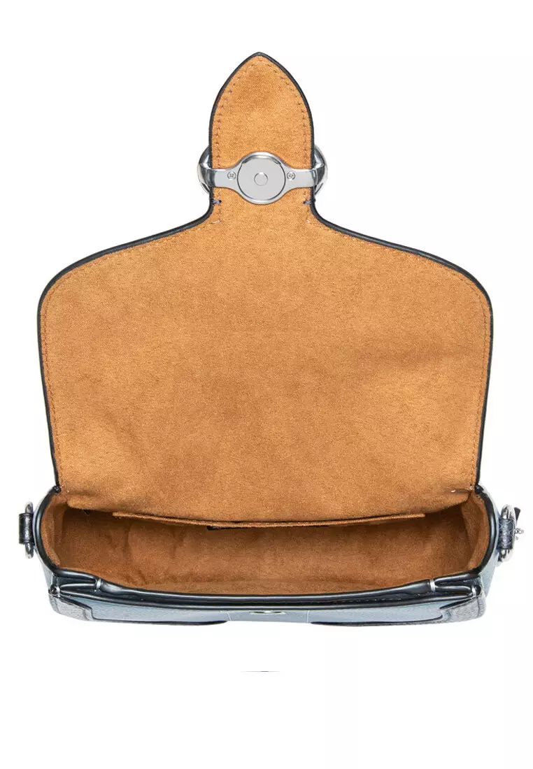 Georgie Saddle Bag In Signature Canvas - Indigo Blue