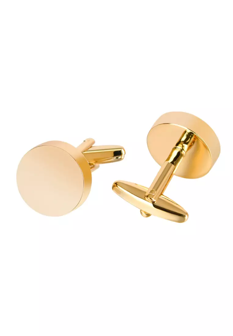 Buy Kings Collection French Gold Round Cufflinks (KC100012a) 2025