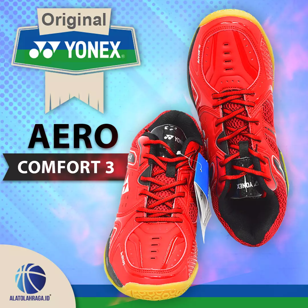 Sepatu Badminton Yonex Aero Comfort 3 Red / Black
