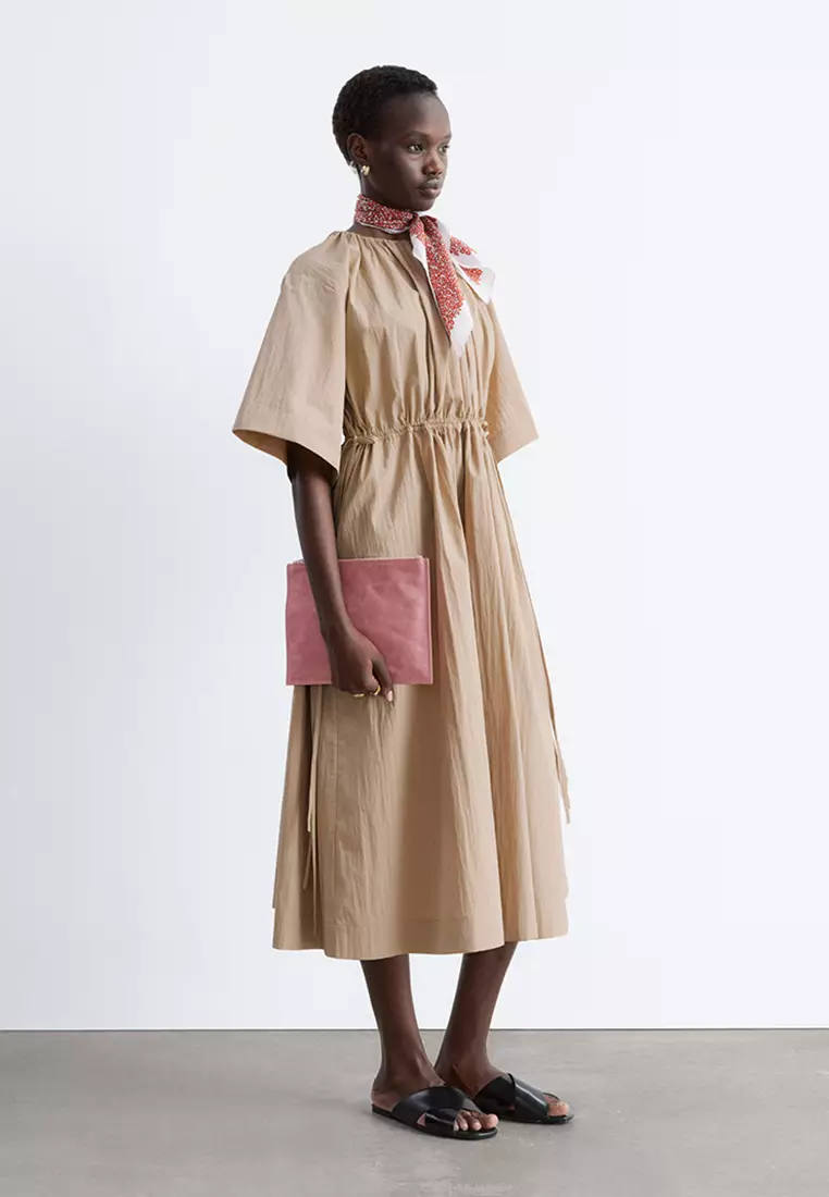 Drawstring Midi Dress