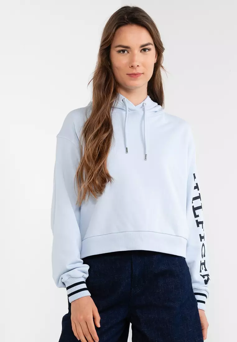 Tommy icons deals cropped hoodie