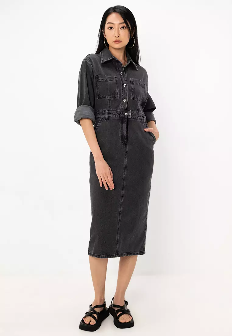 Buy ASOS Design Denim Midi Dress 2025 Online ZALORA Philippines