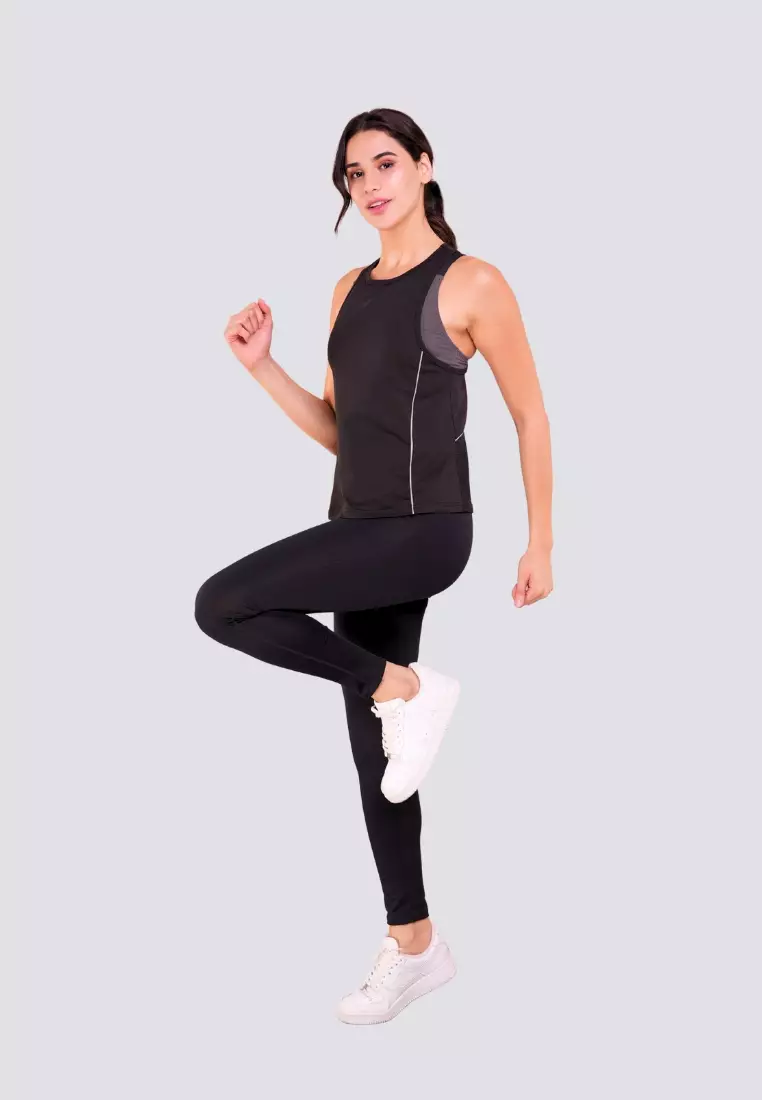 Loose Fit Training Tank Top with Reflective Strips Activewear for Women