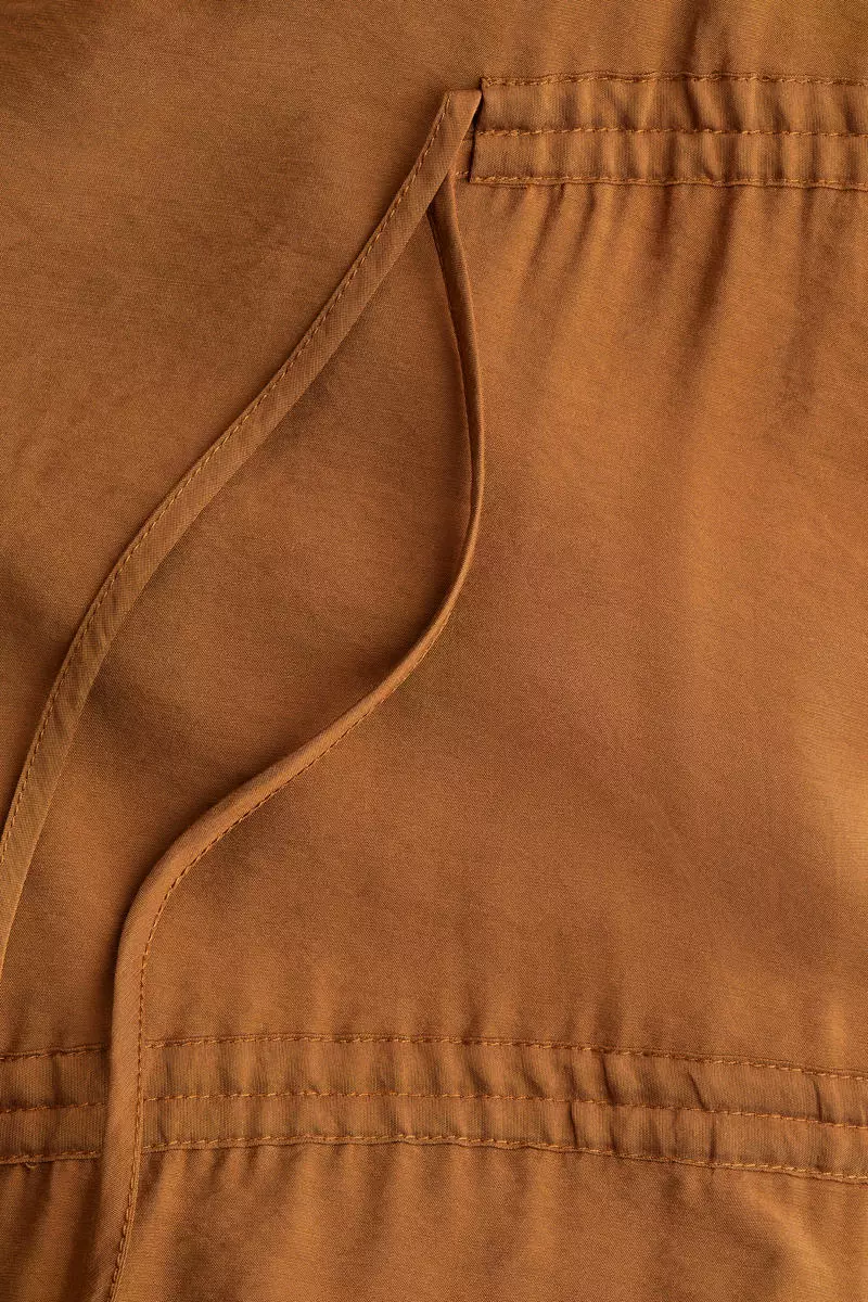 Drawstring-detail dress