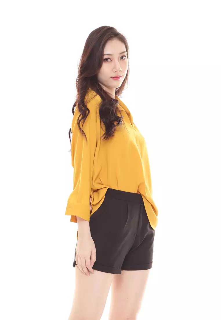 Chloe Loose Top in Gold Mustard