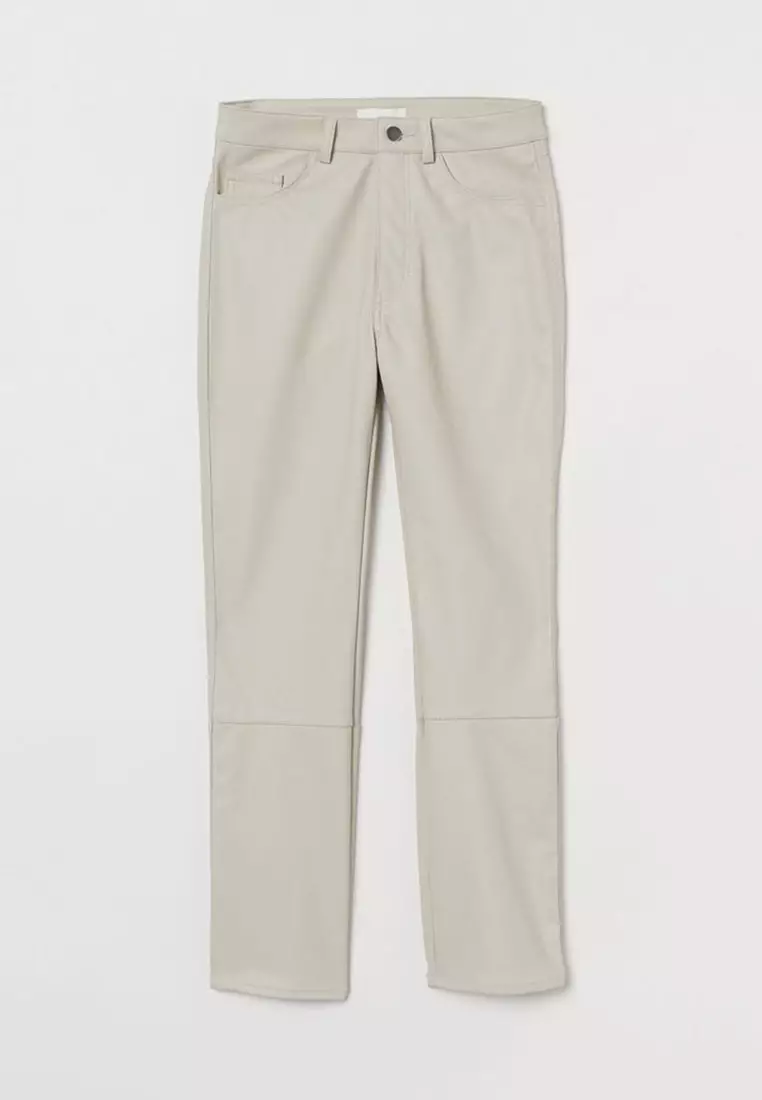 Imitation leather trousers h&m discount