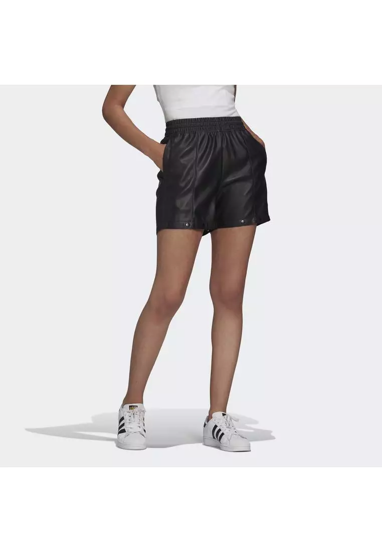 ADIDAS always original faux leather track pants ZALORA