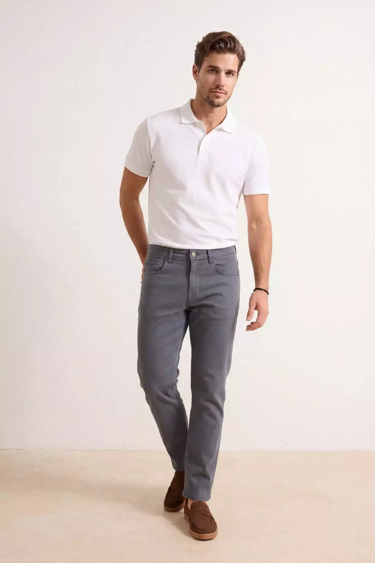 Straight Cut Denim Jeans