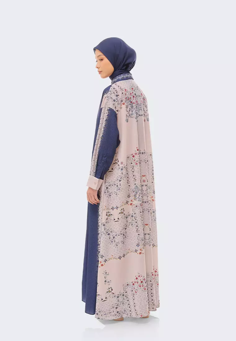 Ria Miranda Coated Blue Kufiza Dress