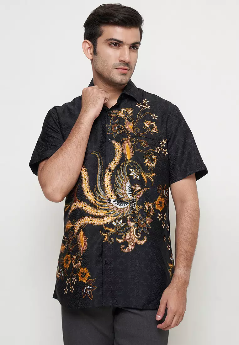 Exclusive Slimfit Rafrandra Kemeja Batik Pria Lengan Pendek