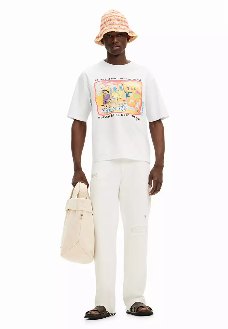 Desigual Man Positional Print T-Shirt