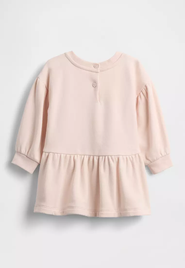 Infant Long Sleeve Fleece Logo Dress