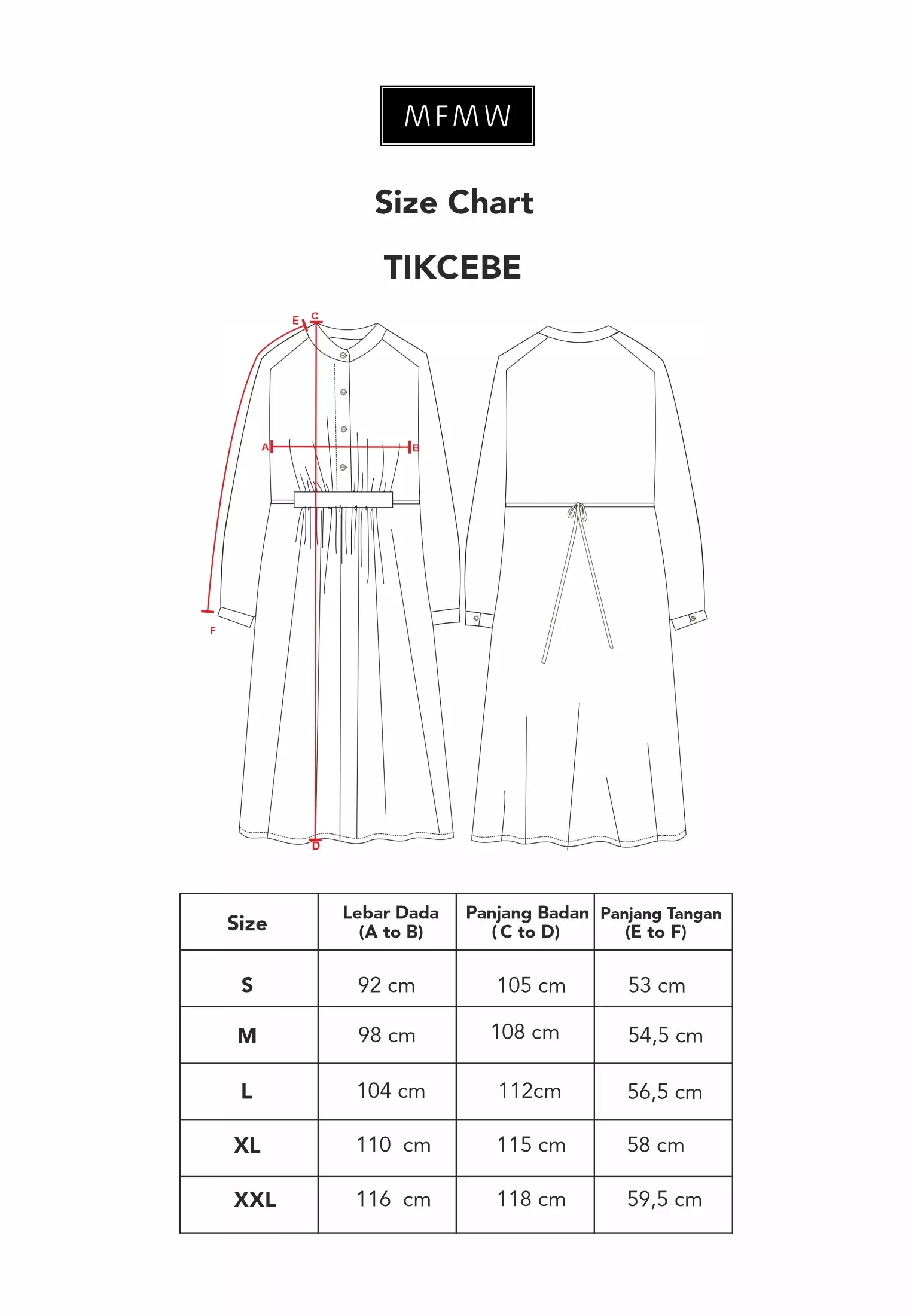 MFMW Tikcebe Midi Dress Gamis Putih Motif Salur