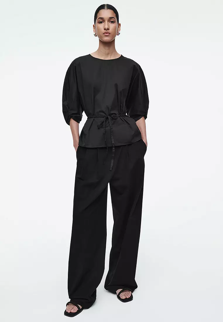 Buy COS Belted Puff-Sleeve Blouse 2025 Online | ZALORA