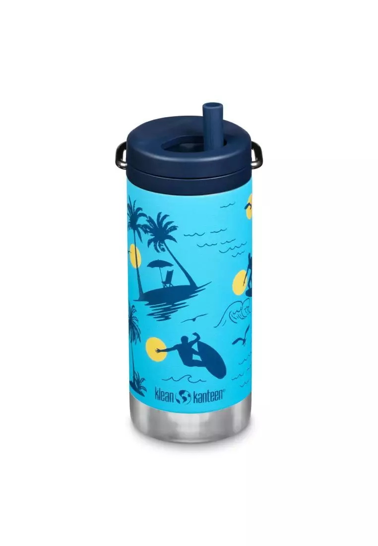 Klean Kanteen Kid Cup 10 oz with Kid Straw Lid Mykonos Blue