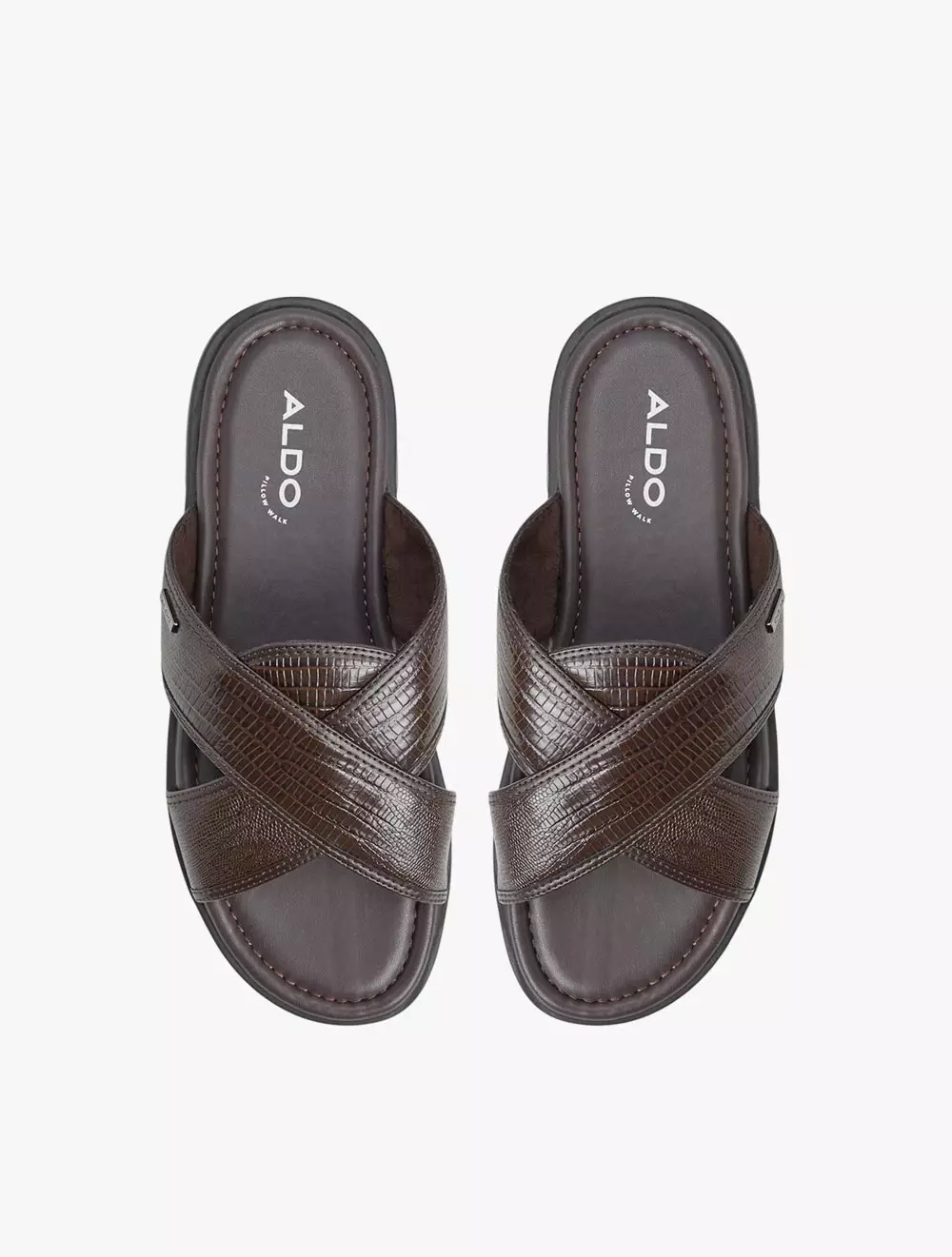 Aldo Olino Flat Sandals - Dark Brown