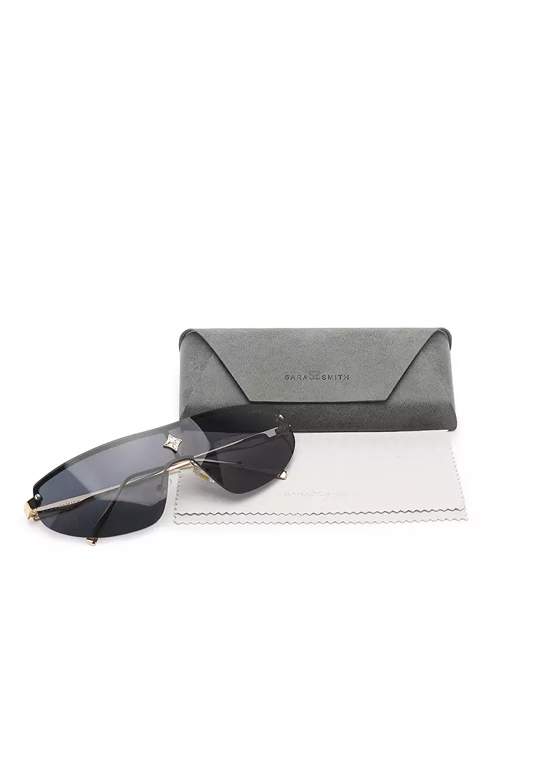 Unisex Sporty Casual Sunglasses (Kacamata Hitam) - Emas / Abu-Abu