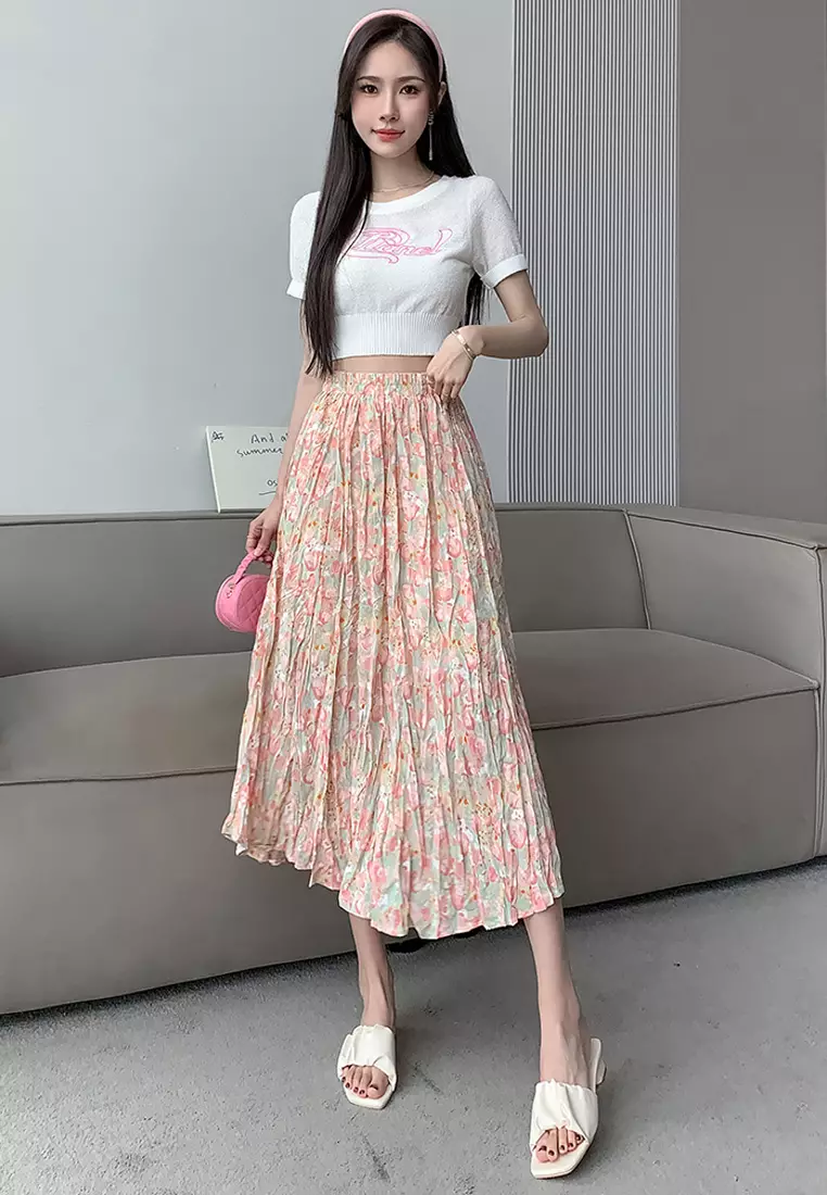 Halo Floral Printed Chiffon Skirt 2024 Buy Halo Online ZALORA