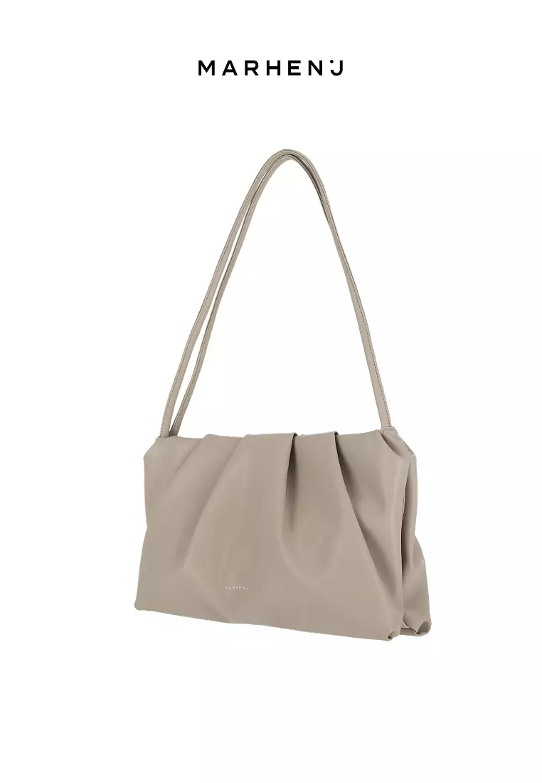 SABRINA Vegan Leather Shoulder Bag Oatmeal