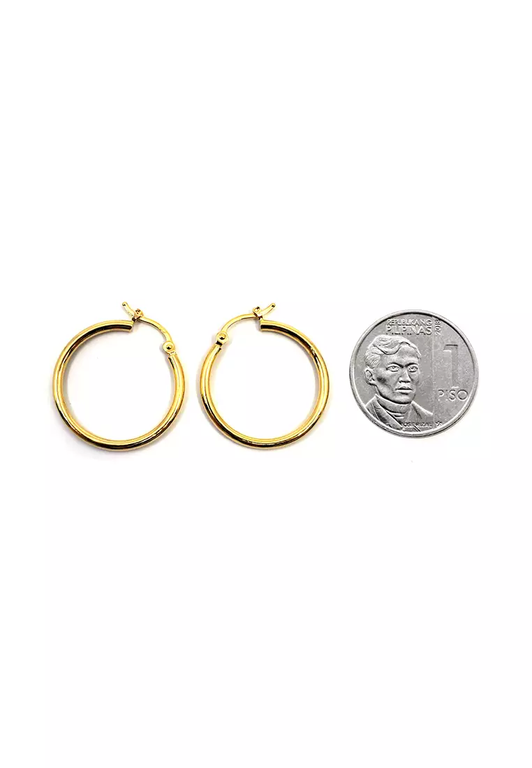 18K Italian Made Yellow Gold Earrings
