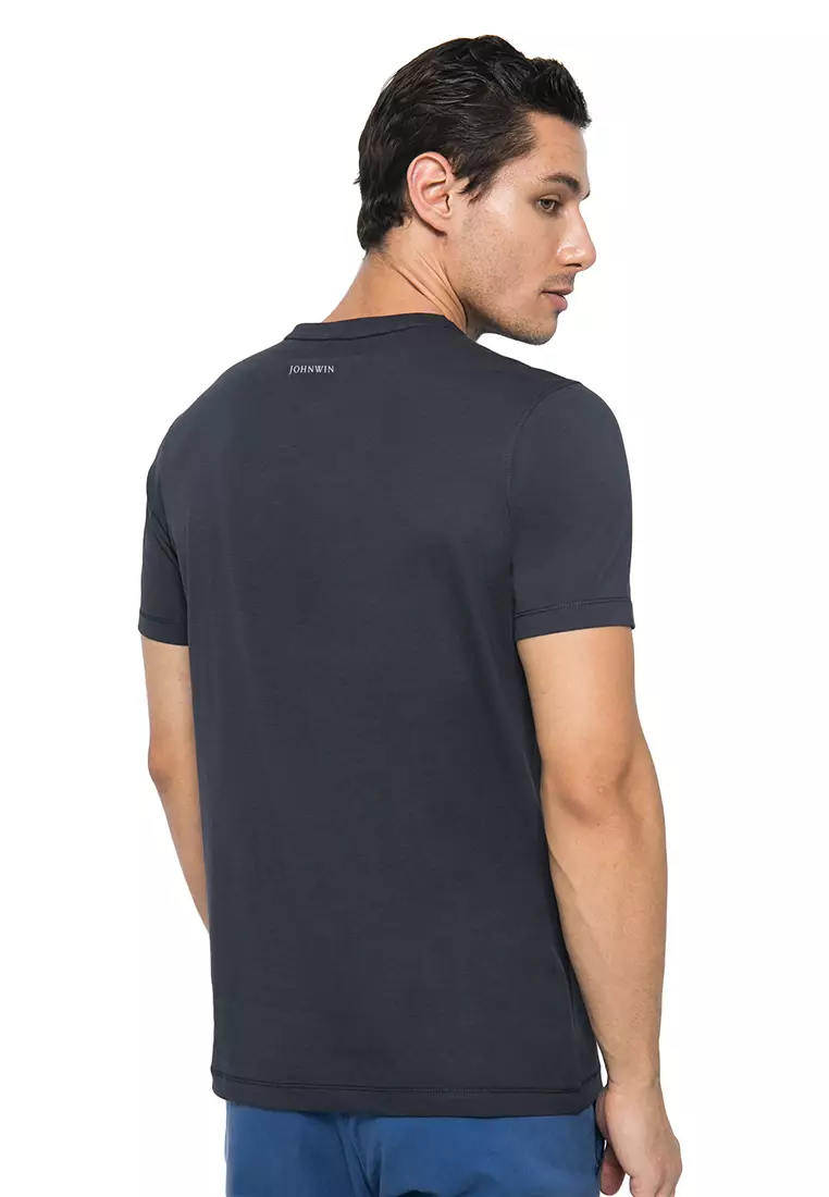 Johnwin - Kaos Pria - Kaos Polos Warna - Kaos Supima 30's - Roundneck