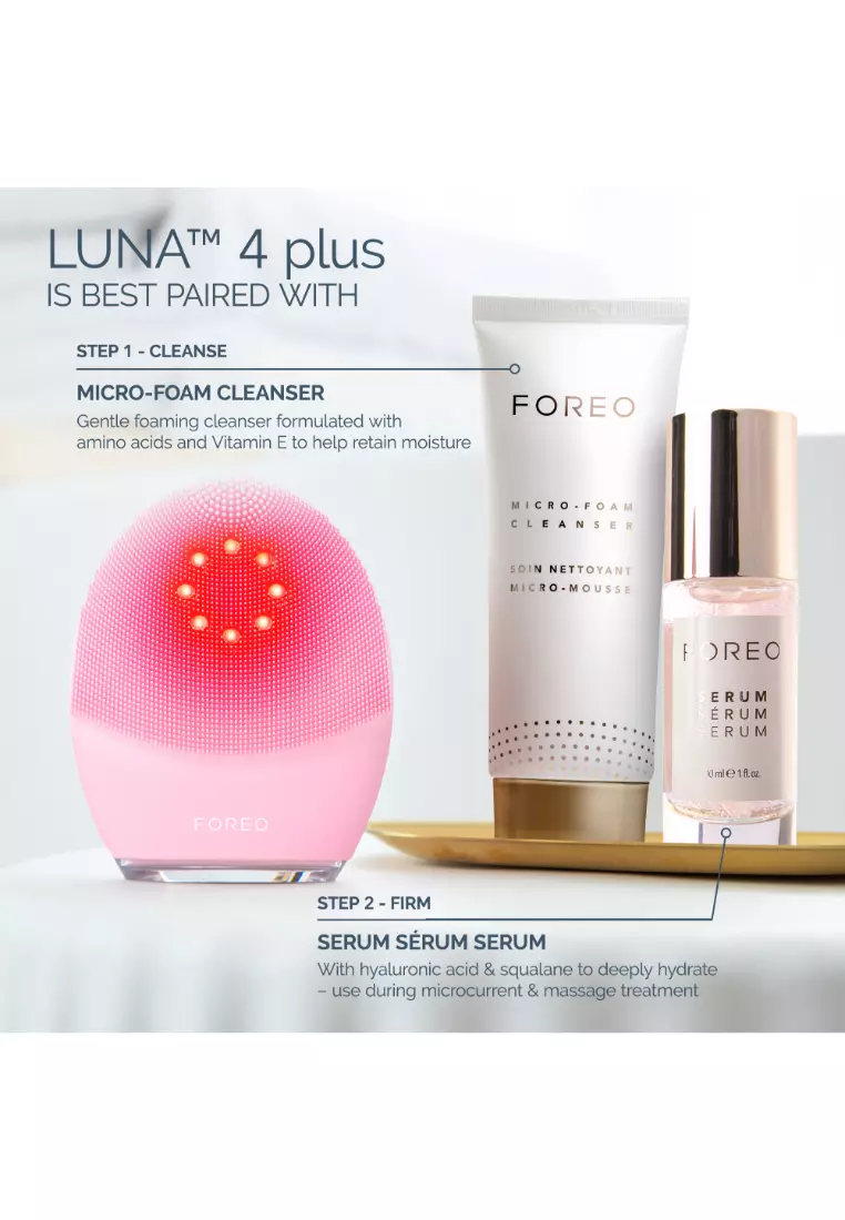 LUNA 4 plus Near-Infrared & Red LED Light Heated Cleansing Device with Toning Microcurrent Massage - Normal