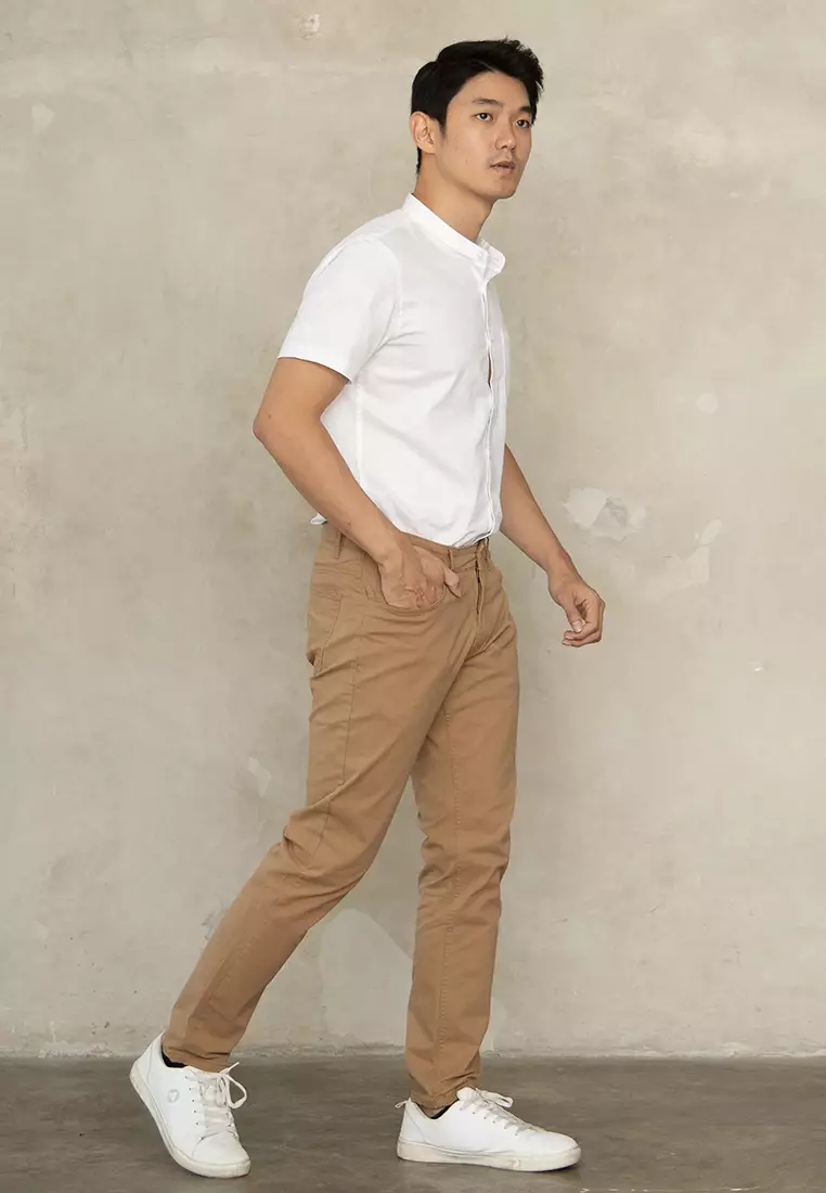 Jual Oxcon Celana Chinos Slim Fit Cotton Stretch Mocca Oxcon Original Zalora Indonesia