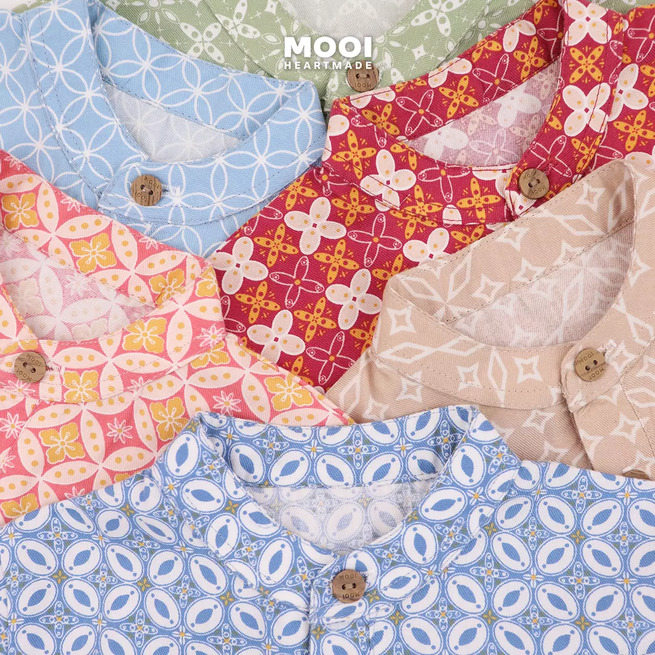 Mooi Atasan Batik Kemeja Anak Laki-Laki Akandra Batik Shirt - Dark Maroon