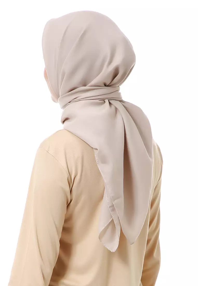 Vierra Jilbab Segiempat Paris Polos Premium Best Style - Mocca