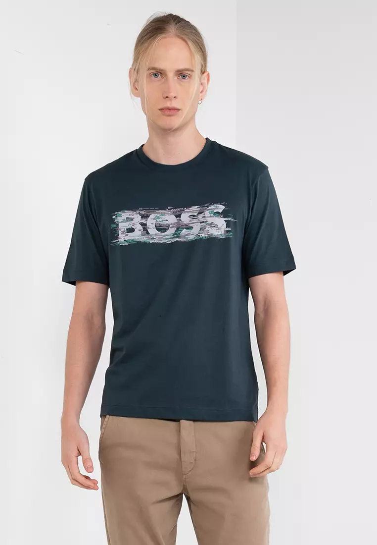 Orange boss t shirt clearance