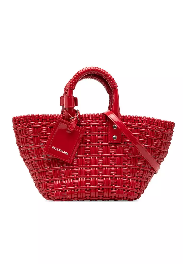 直営店購入・新品未使用　BALENCIAGA Bistro XS レッド Balenciaga Bistro Xs Basket With Strap | Saks Fifth Avenue