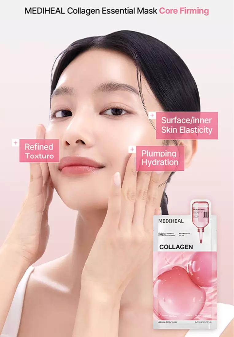 MEDIHEAL [Renewal] Collagen Essential Mask Core Elasticity Pack, 5 Sheetsx24ml