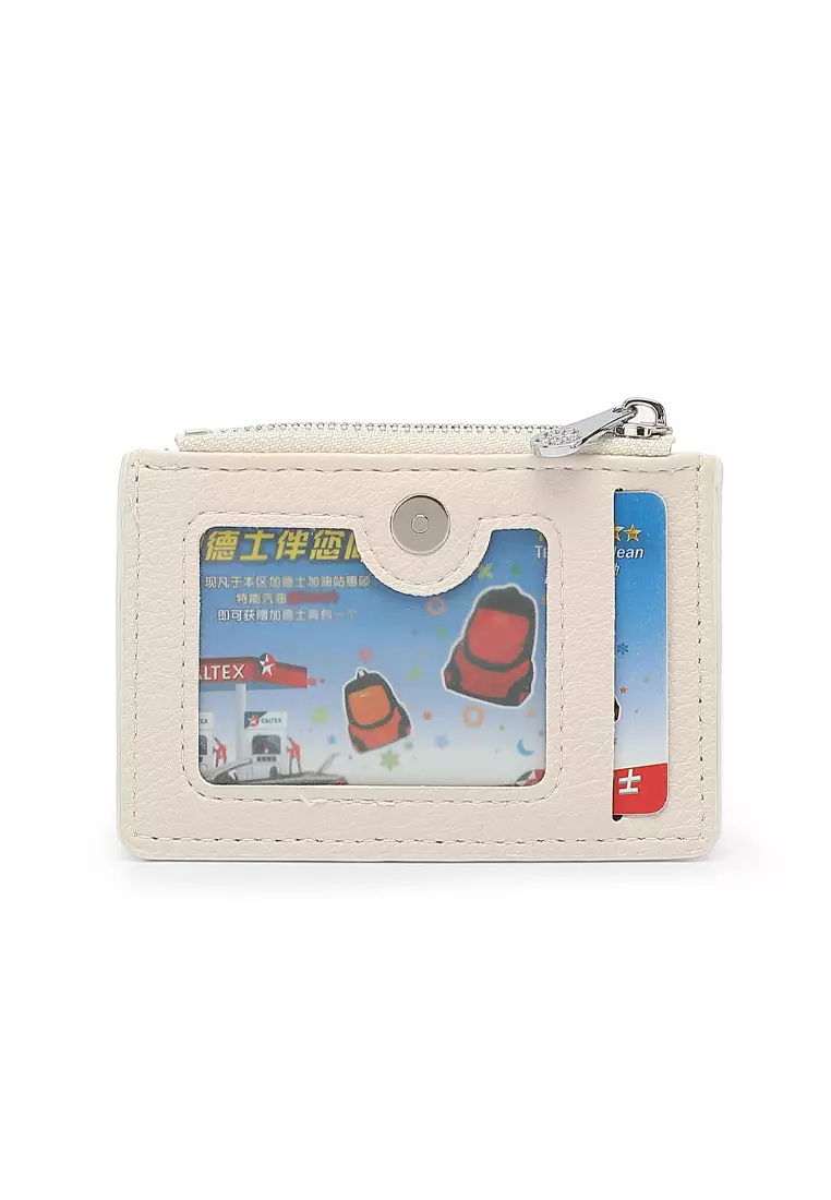 2 In 1 Long Purser with Coin Purse - White