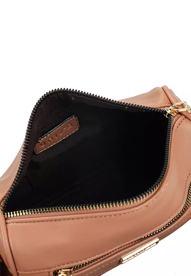 Debossed Convertible Top Handle Bag With Front Zip