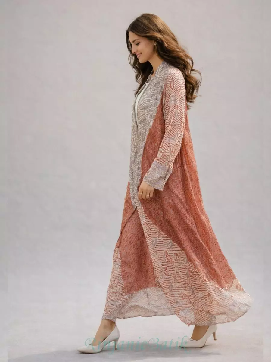 Rinjanie Batik - GSHI - TR - Gamis Shanghai Terracota