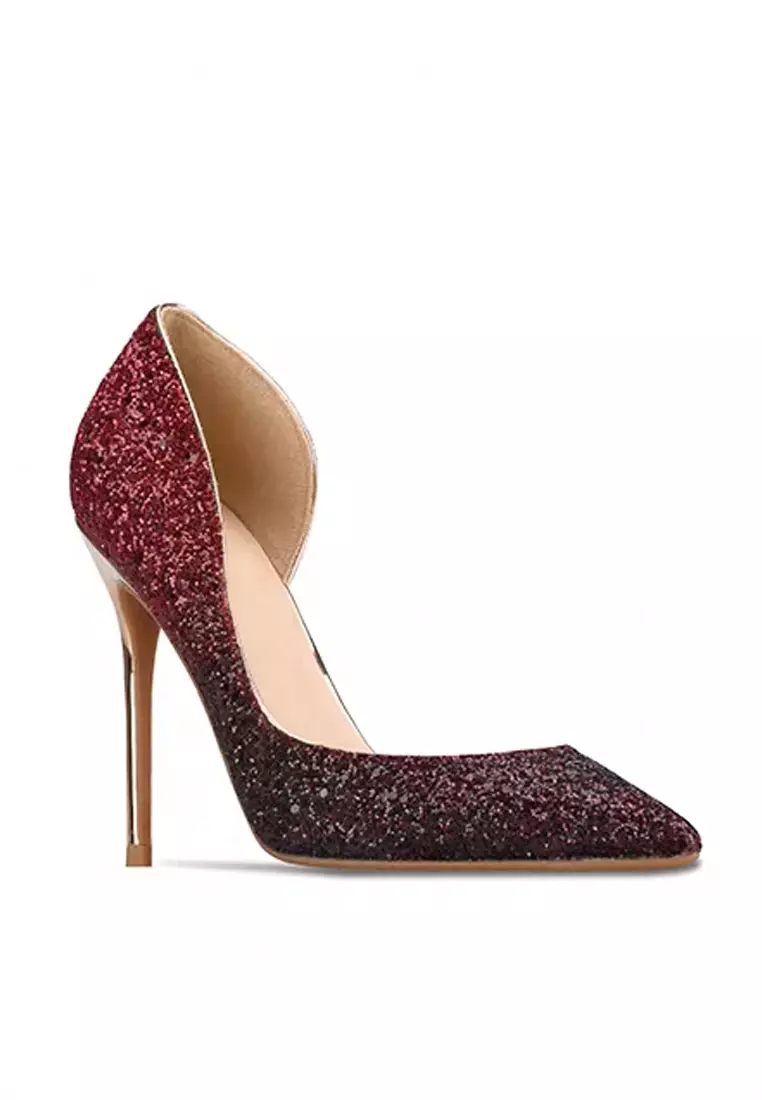 10CM Sequins Wedding High Heels D06-l