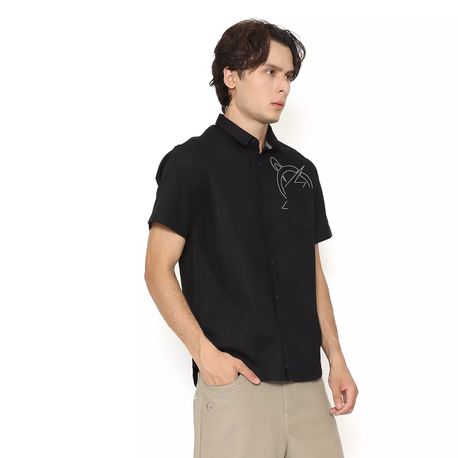 Planet Surf Clothing Kemeja Lengan Pendek Pria Brynlee Planet Surf