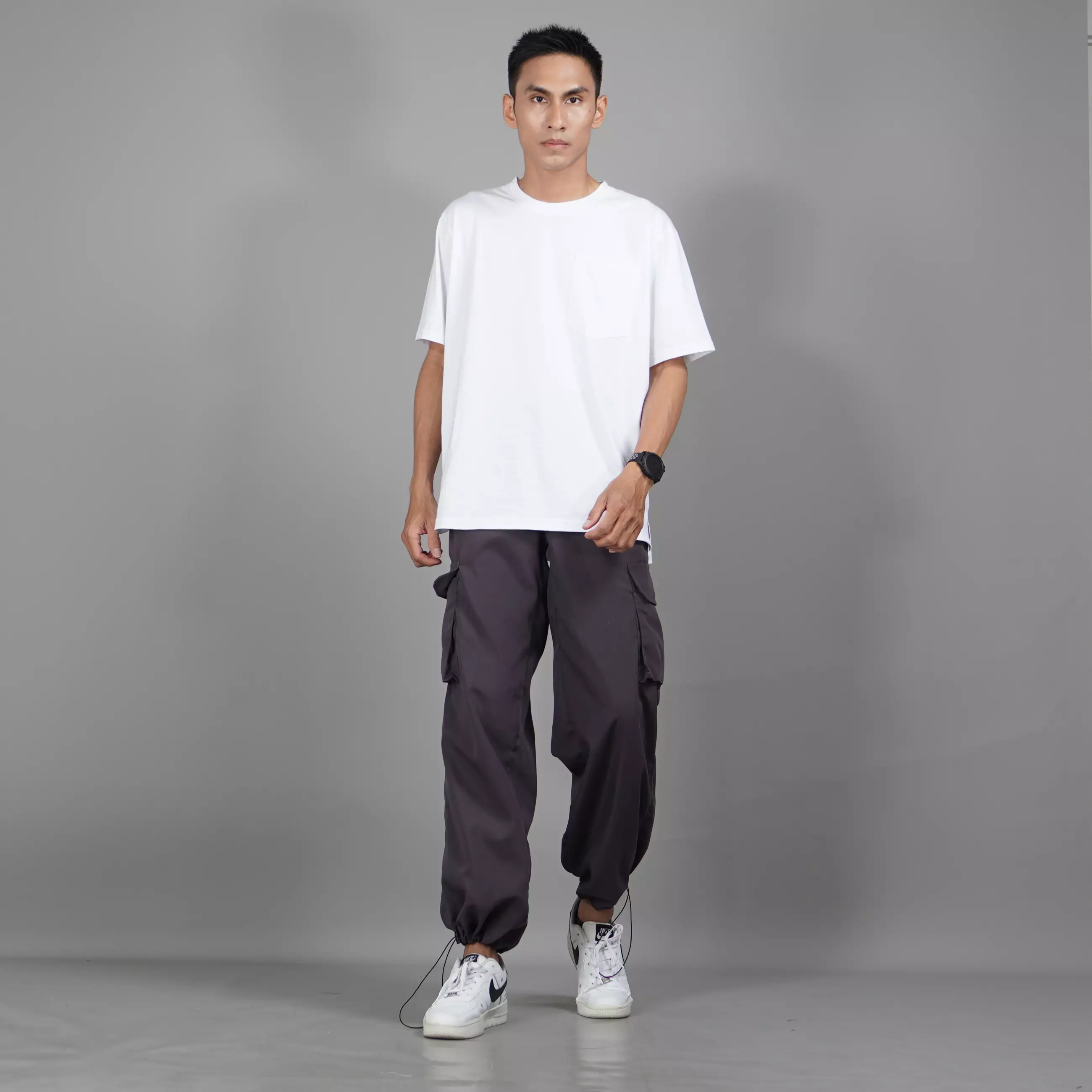  REAGAN Celana Cargo Loose Pants Pria Celana Kargo Loose Fit Pria - ABU