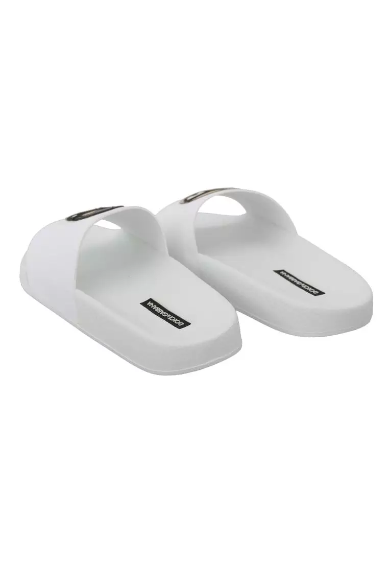 White slides shoes store