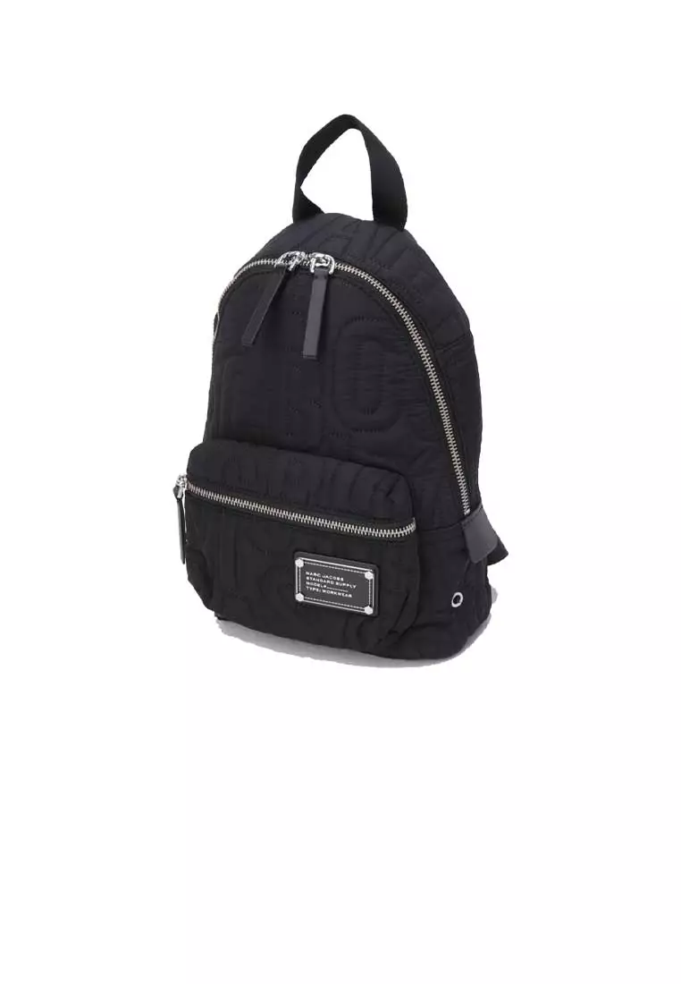 Nylon Jumbled Logo Small Backpack Black 4S4HBP002H02