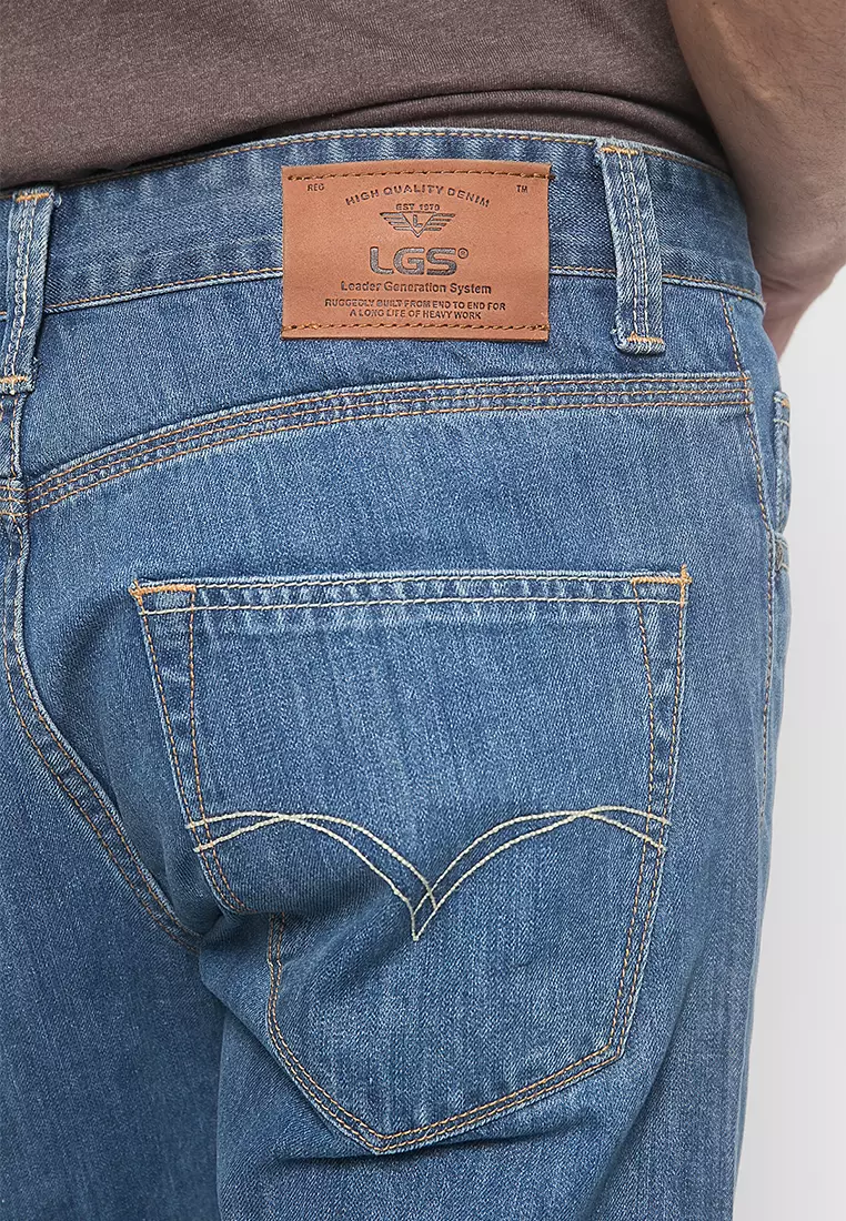 LGS - Celana Panjang Jeans Pria Blue Jeans Slim Fit - JSF.505.100.4.C