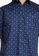 FIDELIO navy Microprinted Short Sleeves Shirt B07DAAA71A6CEBGS_3