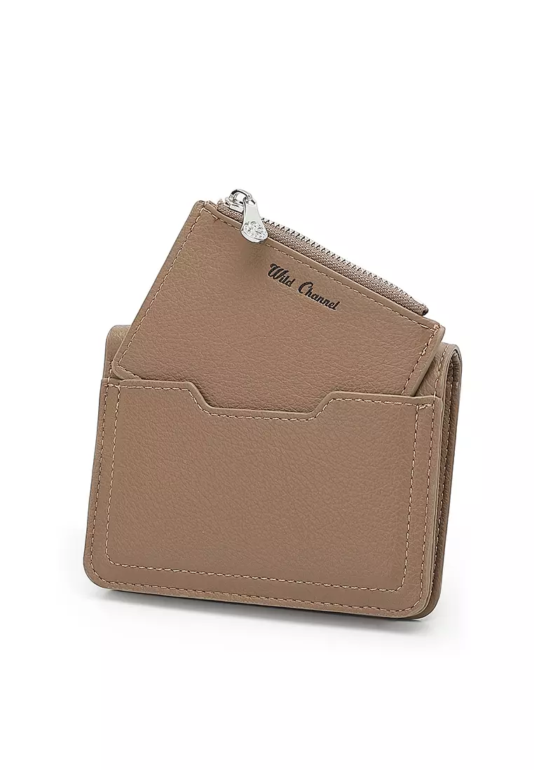 2 In 1 Long Purser with Coin Purse - Khaki