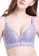 ZITIQUE purple Women's Summer Lace Floral Pattern 3/4 Cup Non-wired Push Up Nylon Bra - Purple F37F3US4977B8AGS_2